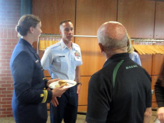 LT Armbrecht and Chief Engineer. U.S. Coast Guard Photo by Peter Border.