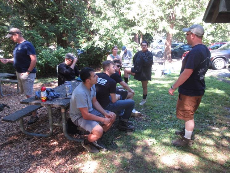 Active duty Coast Guard members and auxiliary at the annual Coast Guard Picnic. US Coast Guard photo by Peter Border.