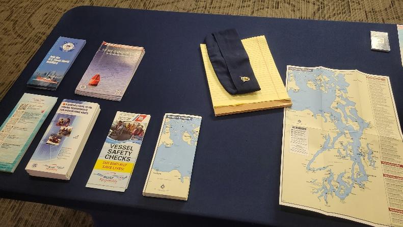 Bellingham, Wash – Auxiliary information table at USCG Band performance. US Coast Guard photo by Ray White.