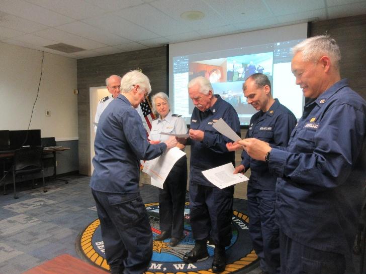 Bellingham, Wash – Auxiliary Flotilla meeting in February. US Coast Guard photo by Peter Border.