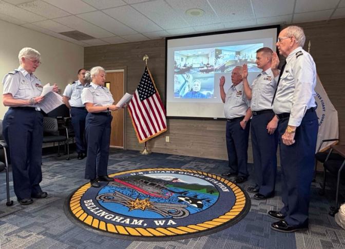 Flotilla 11’s Change of Watch Ceremony. U.S. Coast Guard photo.