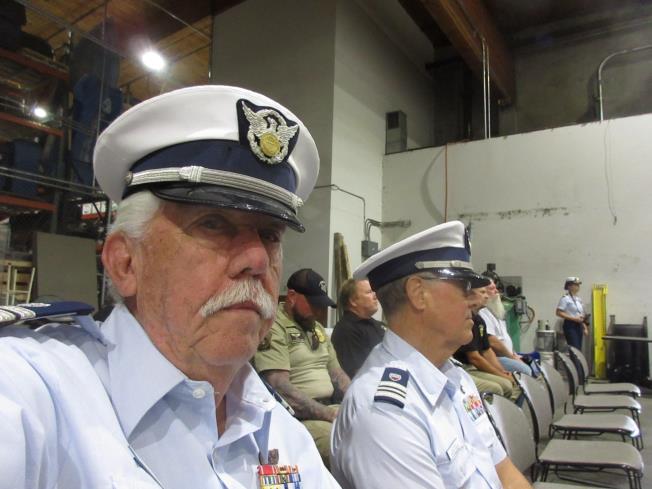 Bellingham, Wash. — A Flotilla 11 member at the USCGC Sea Lion change of command, July 9, 2026. U.S. Coast Guard Auxiliary photo.